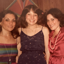 In a photo from 1980: Margie, 26, Judy 24, Jane. 21.