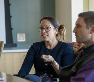 Galit Alter, PhD, (left) parlayed a $500,000 MGH Research Scholar award into more than $18 million in additional funding. Also pictured is Mass General researcher Klemen Strle, PhD.