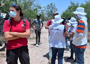Lindsey Martin, NP, (left) during a recent GDRHA deployment to Reynoso, Mexico.