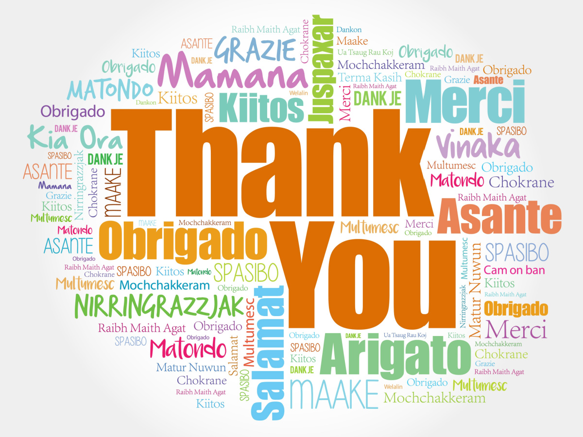 Thank You Word Cloud